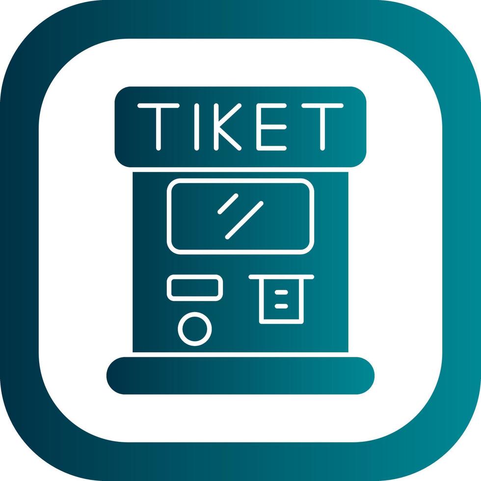 Ticket Machine Vector Icon Design