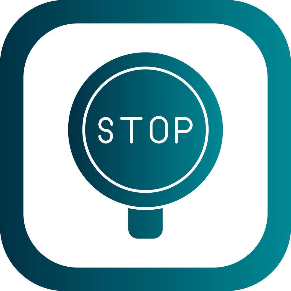 Stop Sign Vector Icon Design