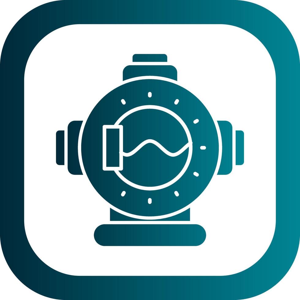 Diving Helmet Vector Icon Design