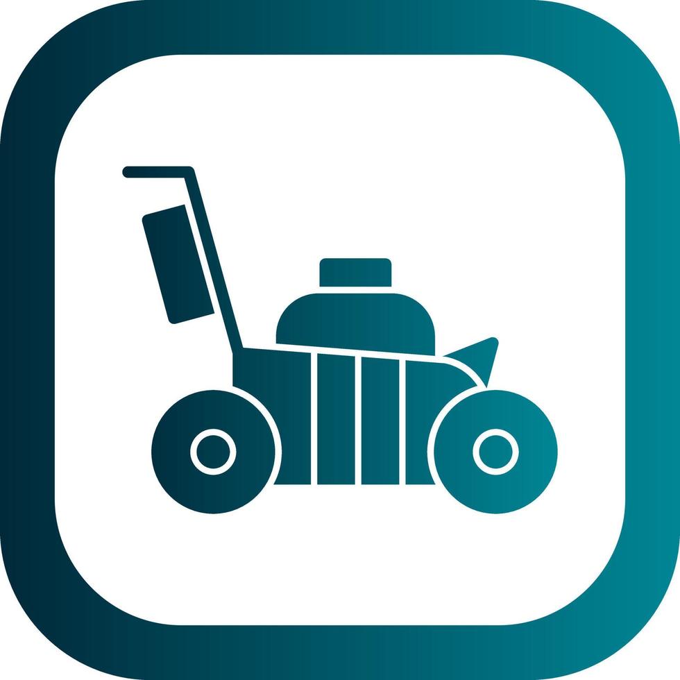 Lawn Mower Vector Icon Design