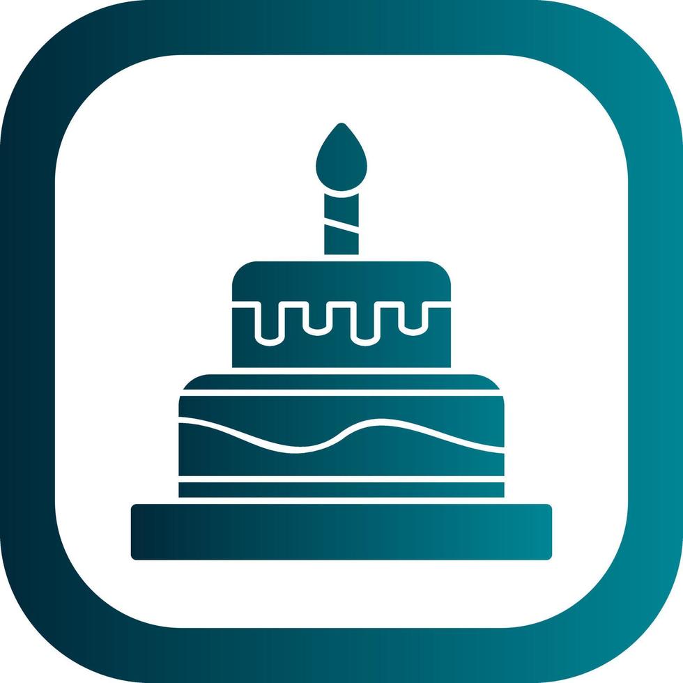 Birthday Cake Vector Icon Design