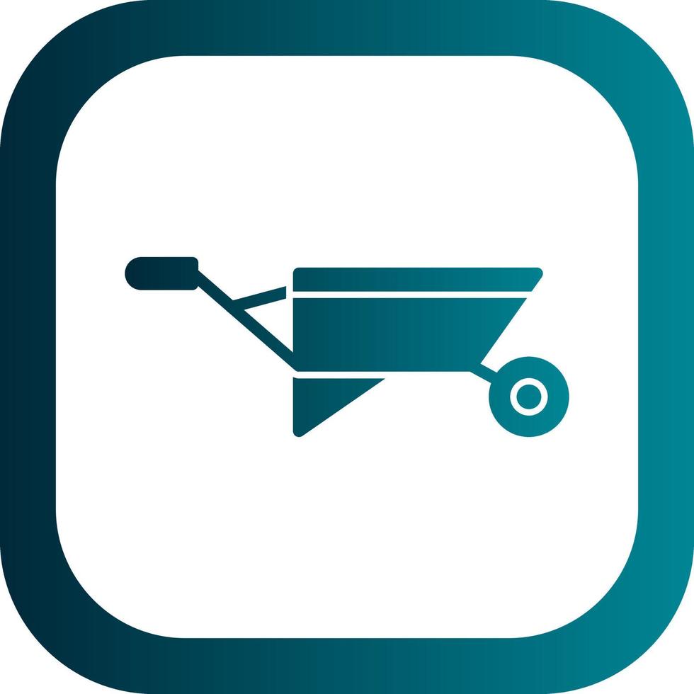 Wheelbarrow Vector Icon Design