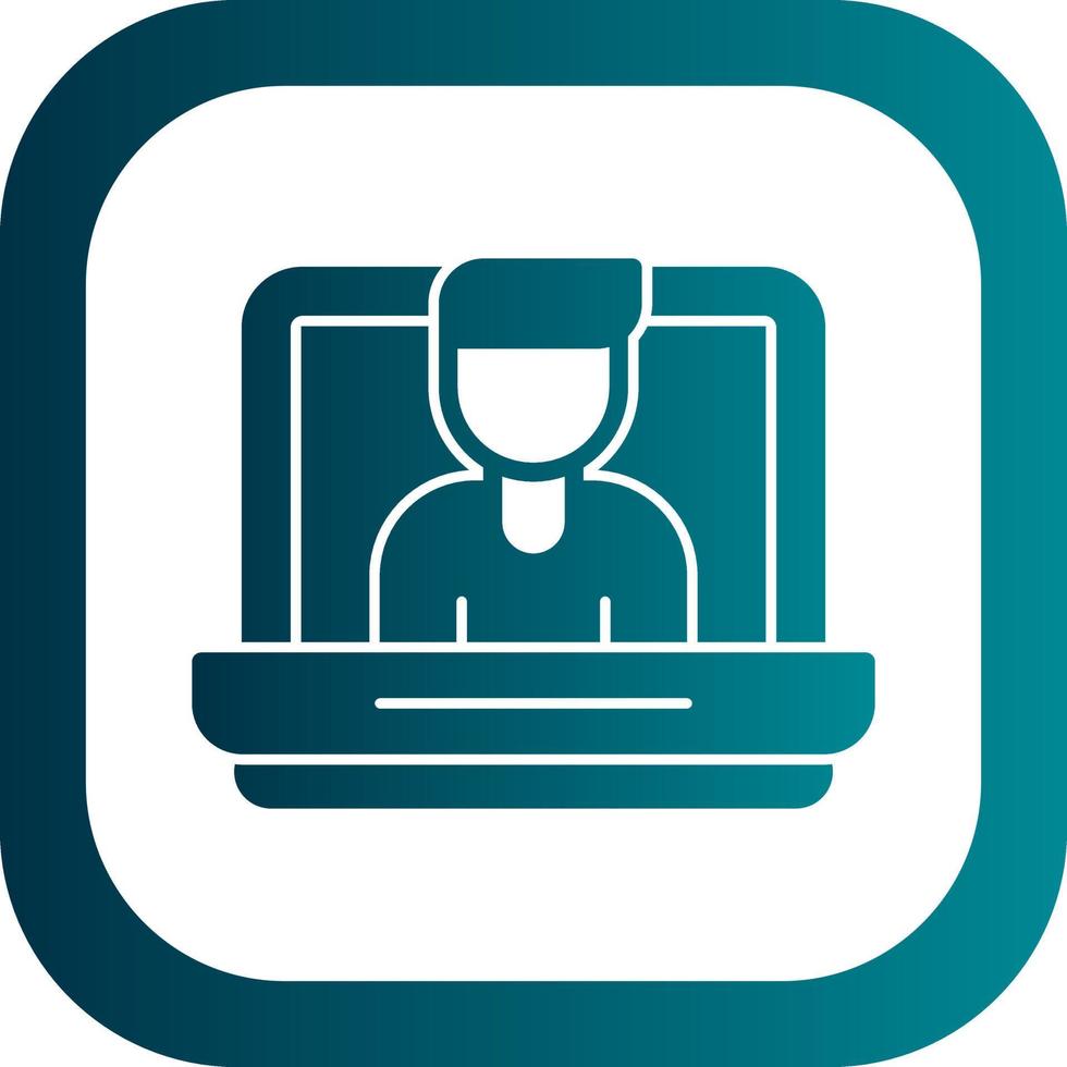 Video Conference Vector Icon Design