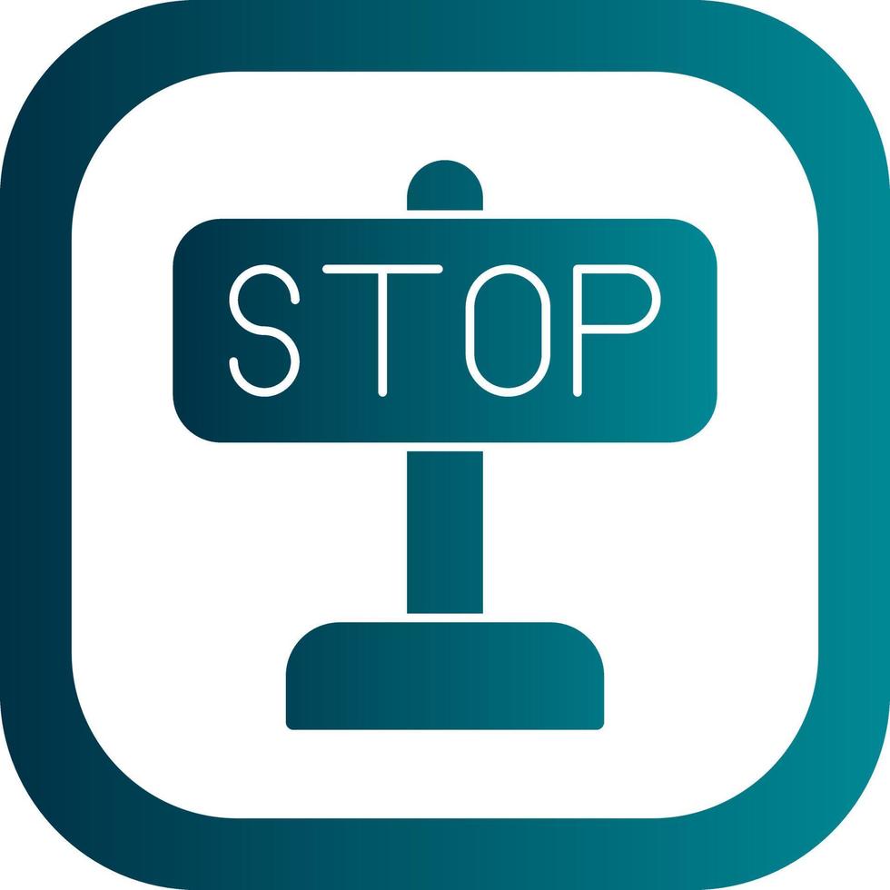 Stop Vector Icon Design