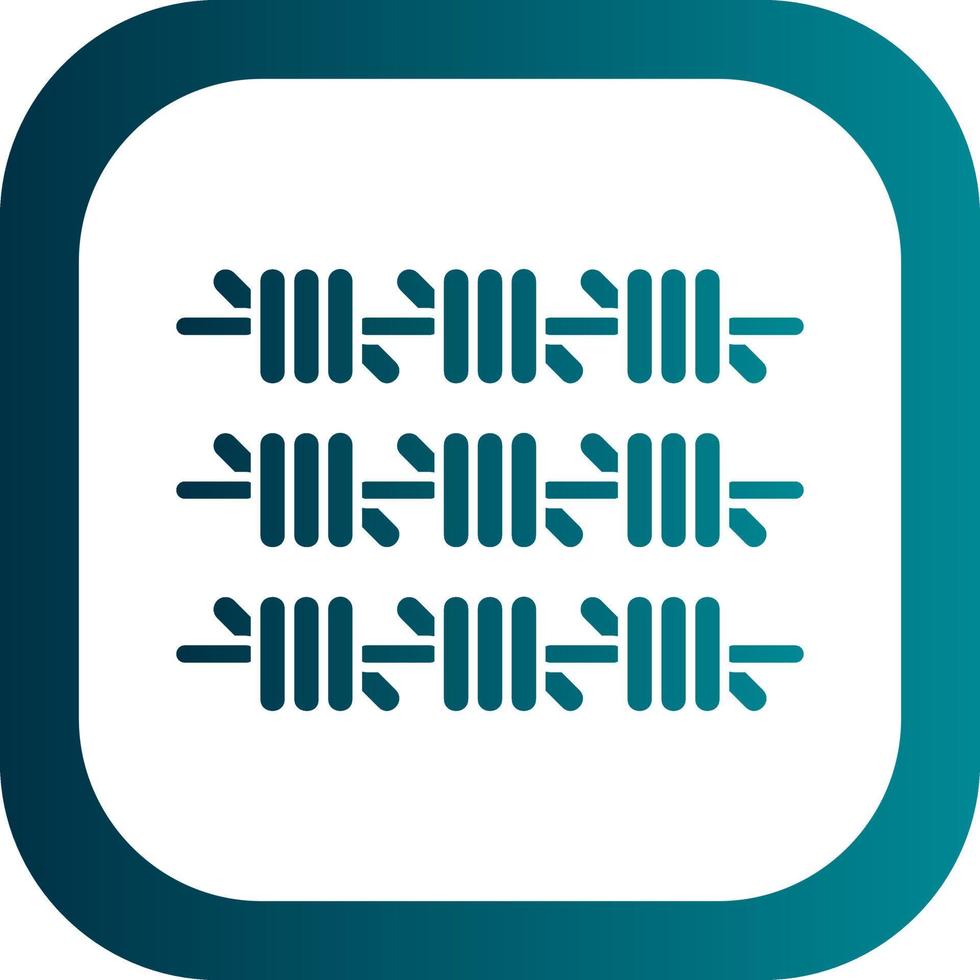 Barbed Wire Vector Icon Design