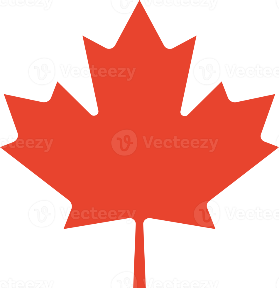 Canada leaf sticker. Simple icon. png