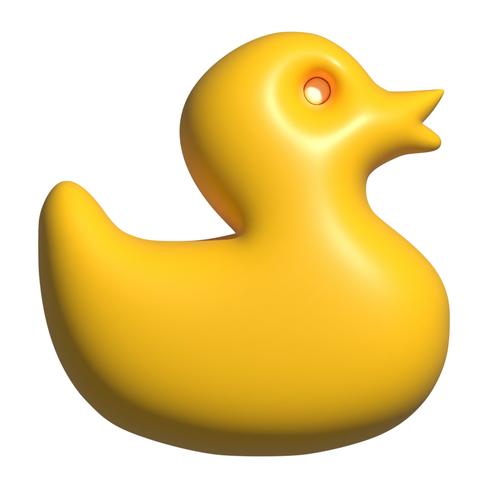 3d icon of duck toy png