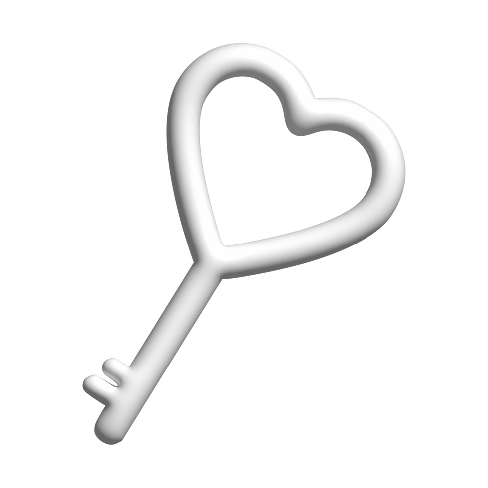 3d icoon van liefde sleutel png