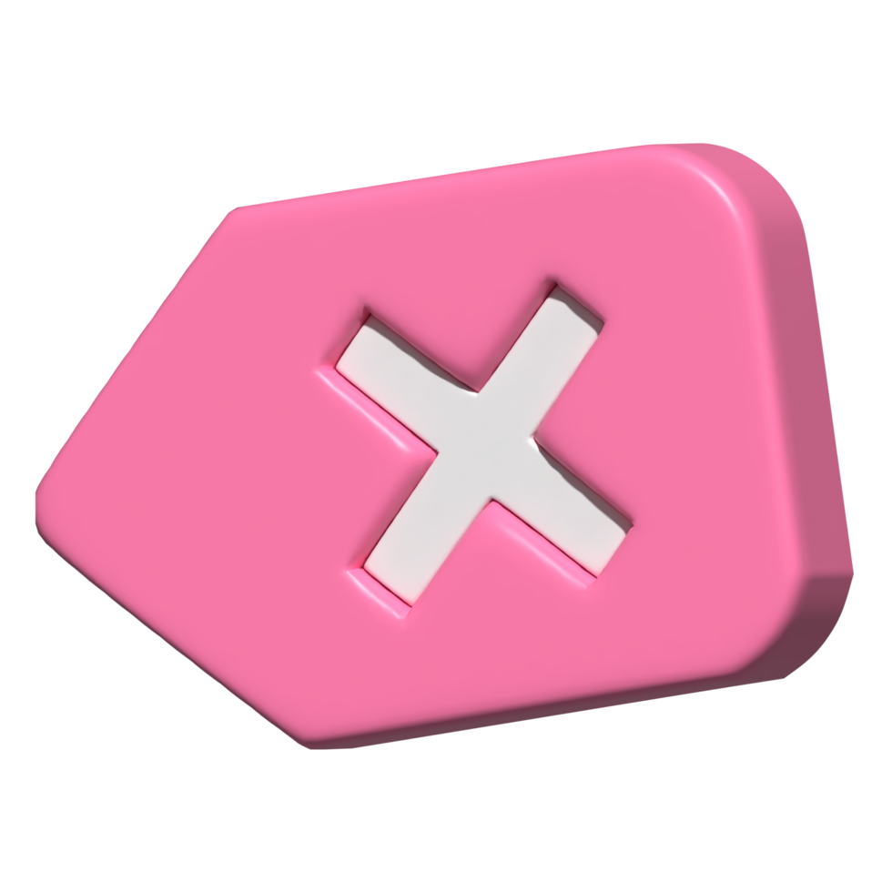 3d icon of delete key png