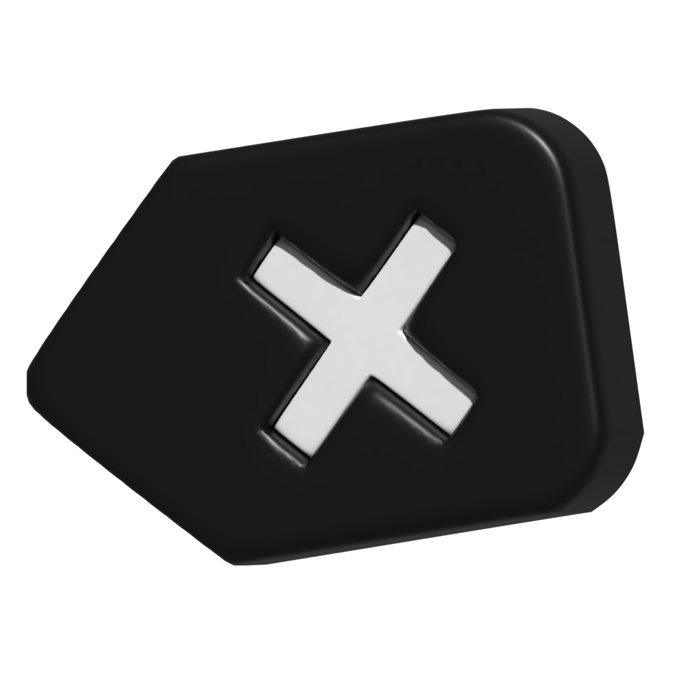 3d icon of delete key png