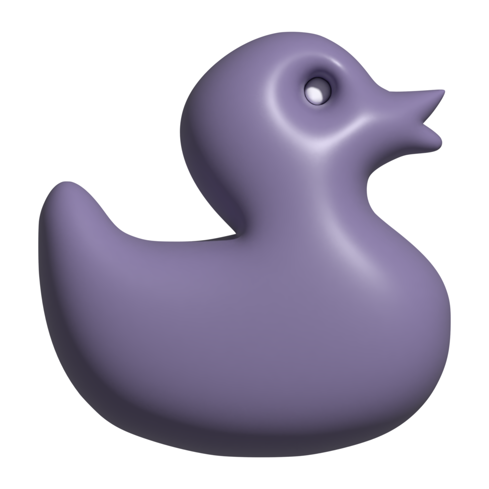 3d icon of duck toy png