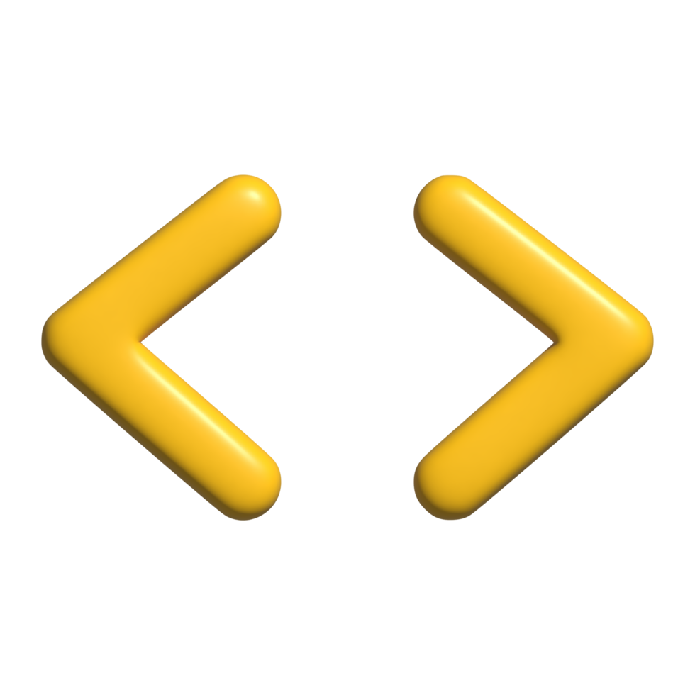 3d icon of arrow code, coding, coder png