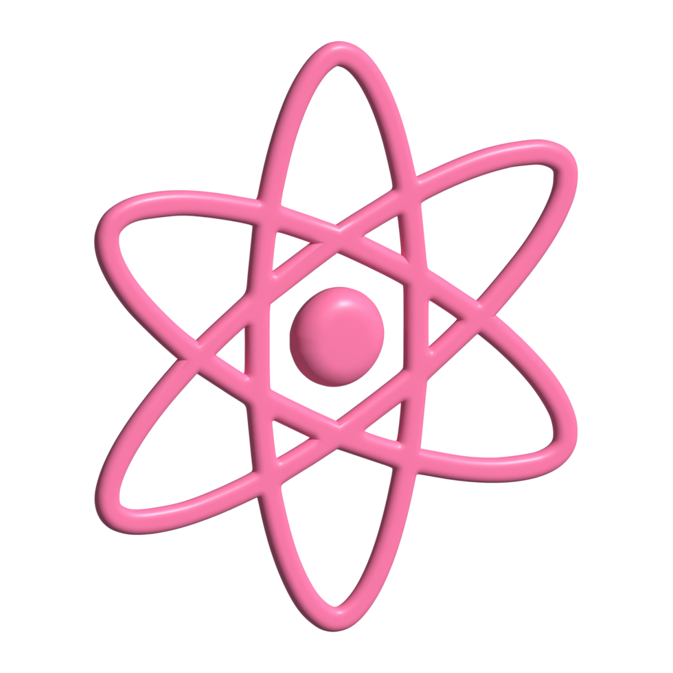 3d icon of atom png