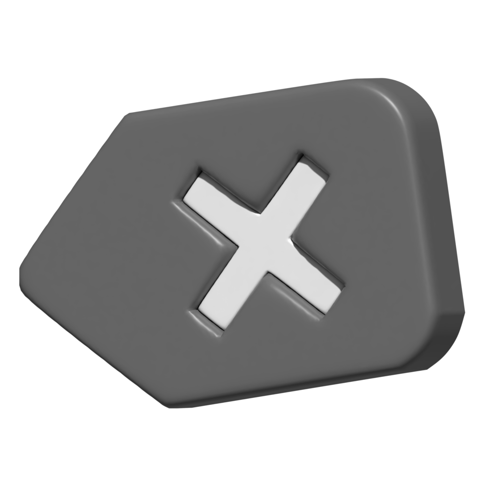 3d icon of delete key png