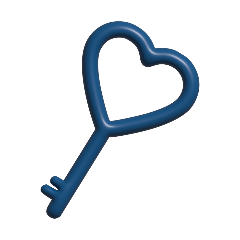 3d ícone do amor chave png