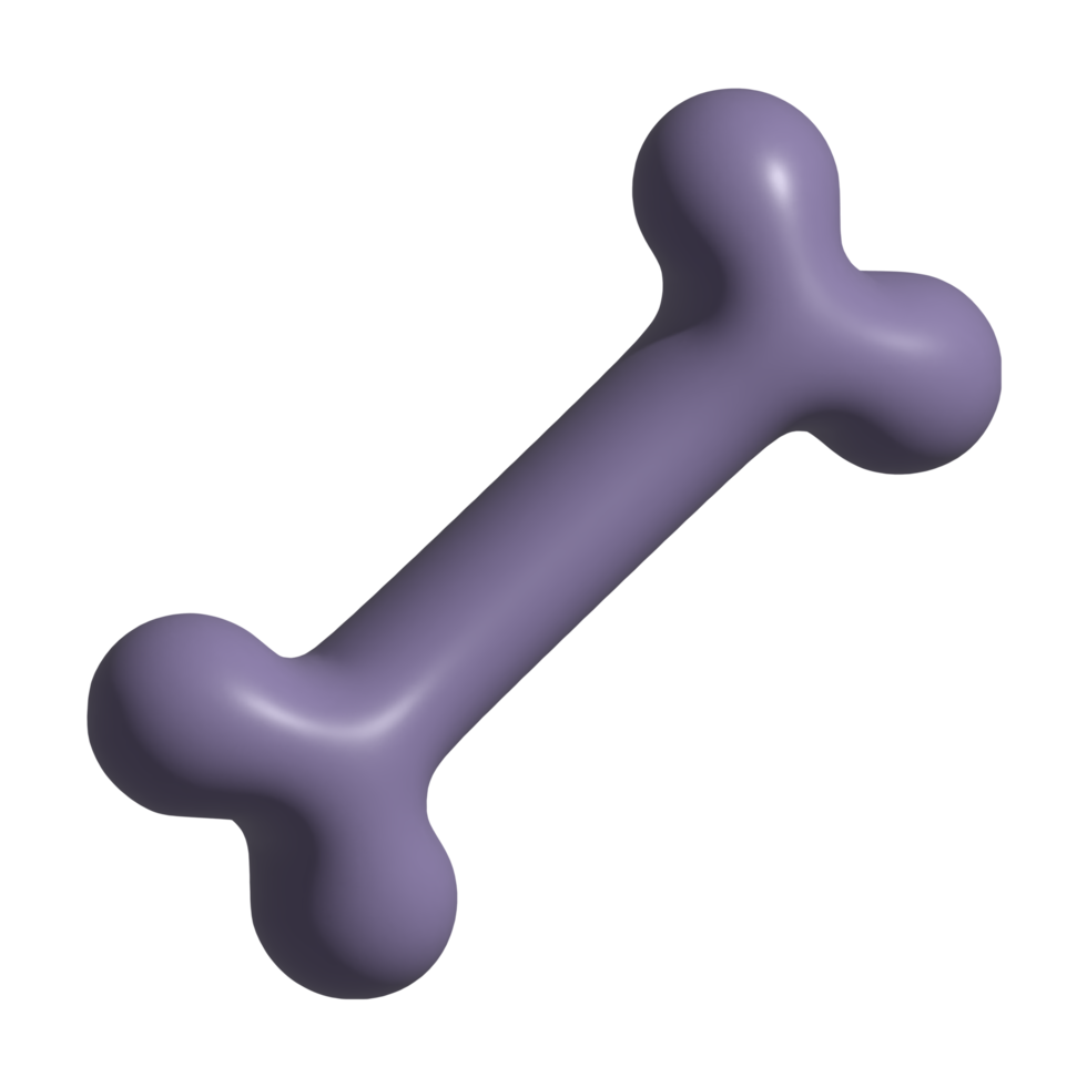 3d icon of dog bone png