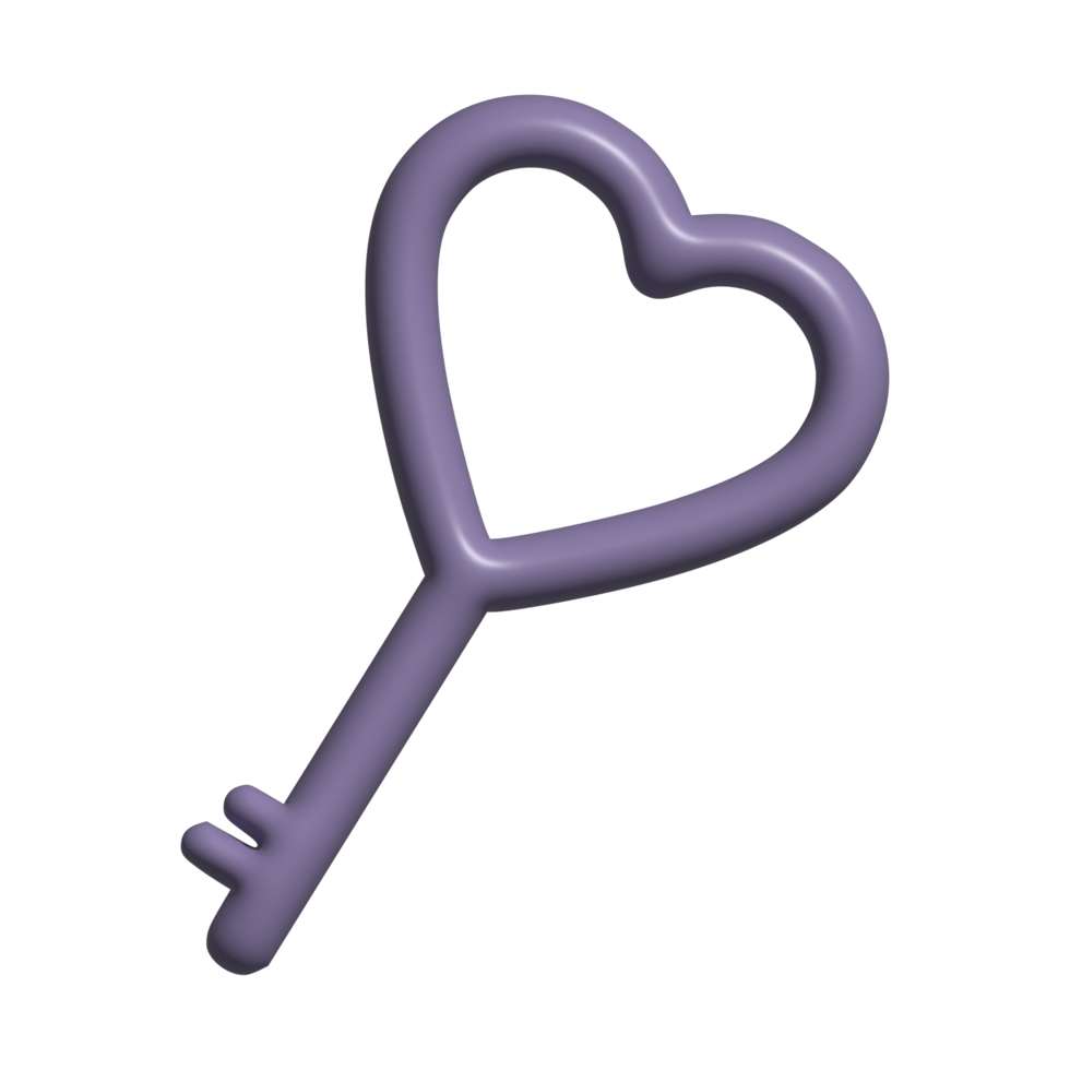 3d ícone do amor chave png