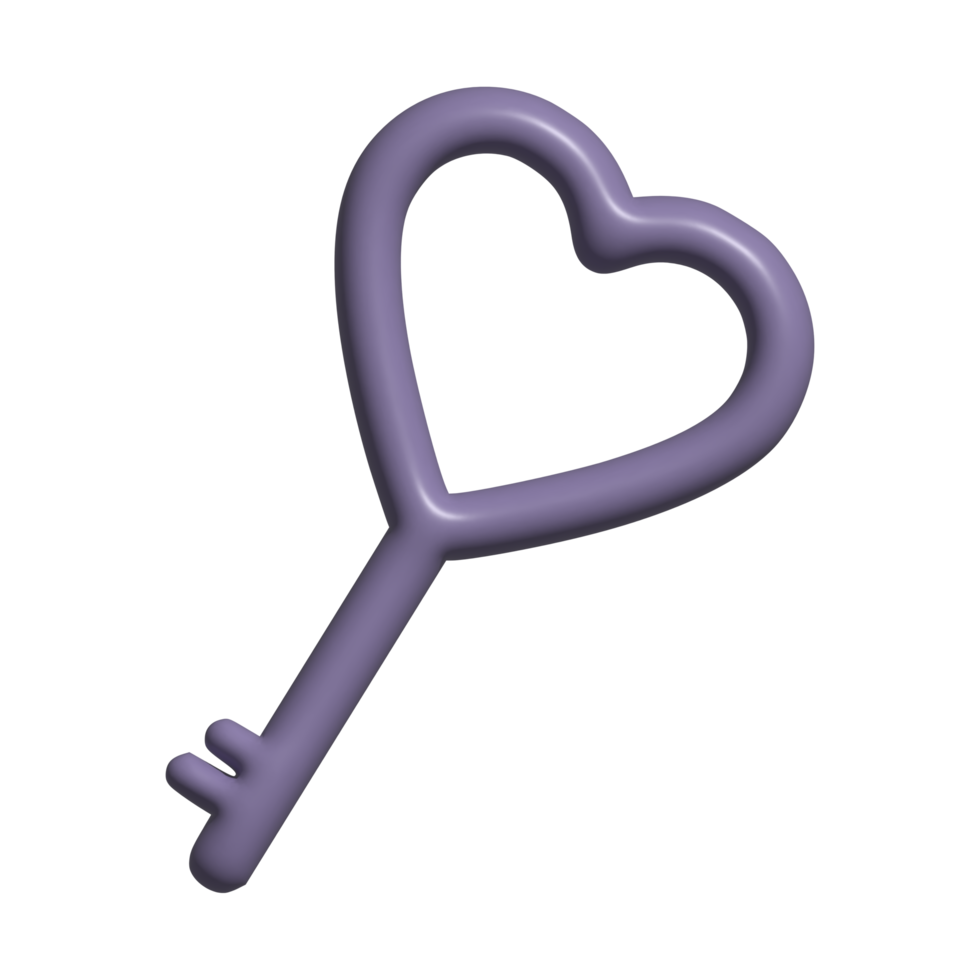 3d icona di amore chiave png