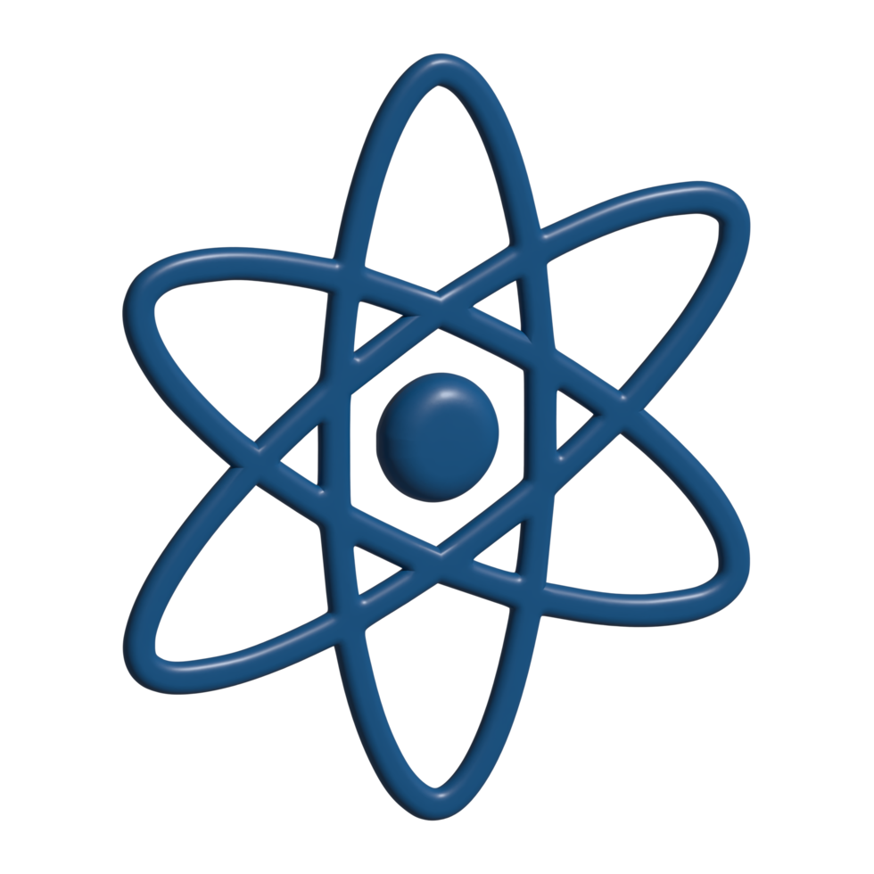 3d icon of atom png