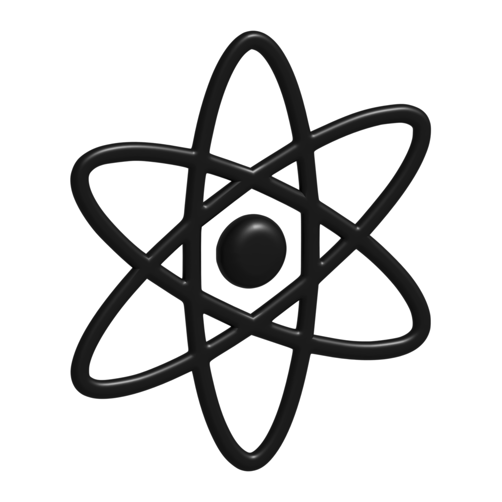 3d icon of atom png