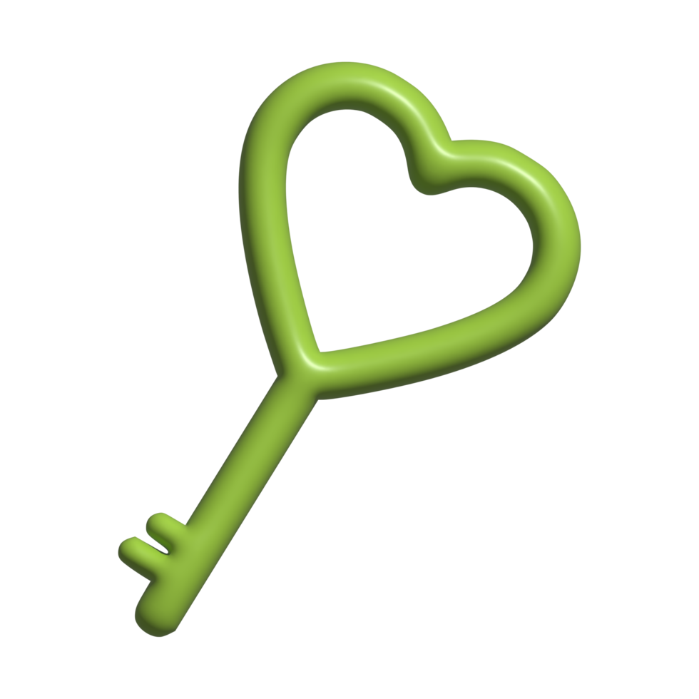 3d ícone do amor chave png