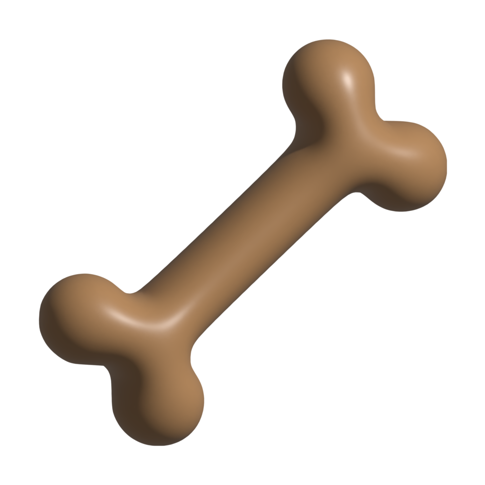 3d icon of dog bone png