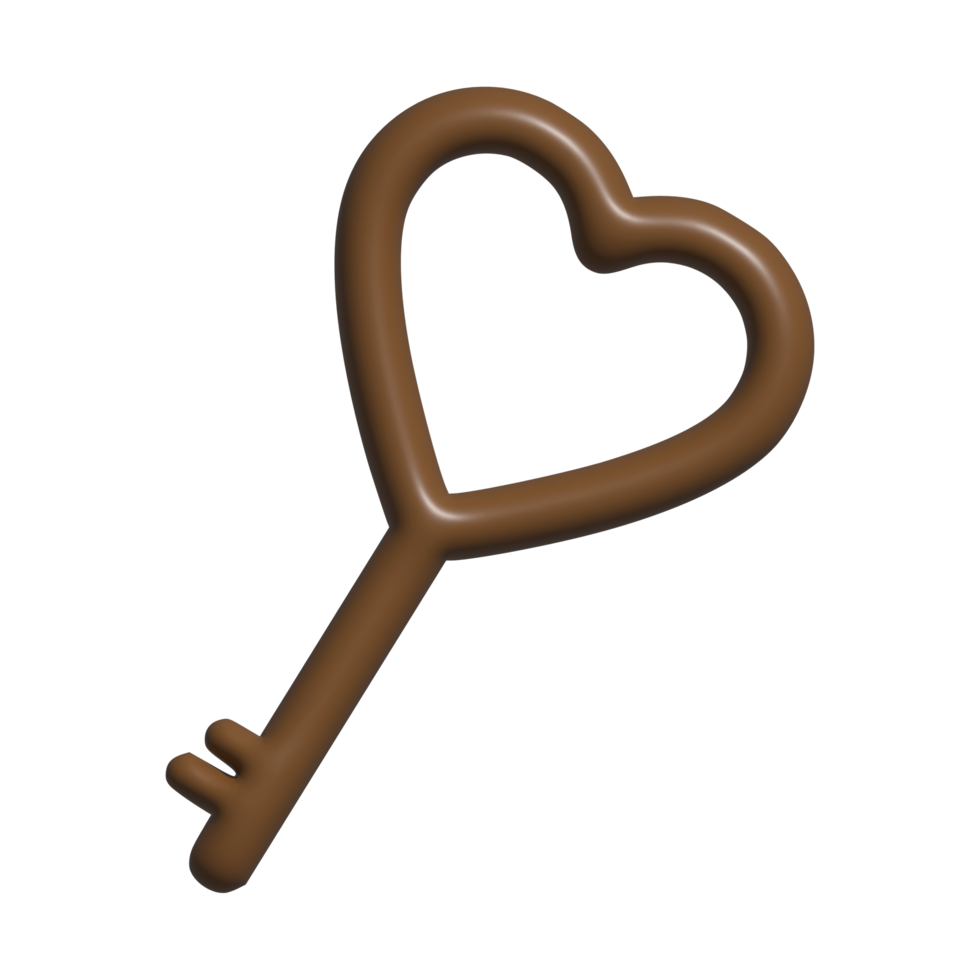 3d icon of love key png