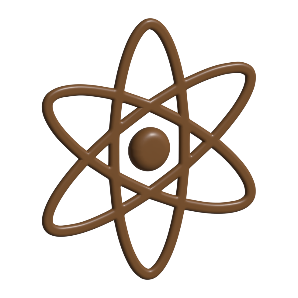 3d icon of atom png