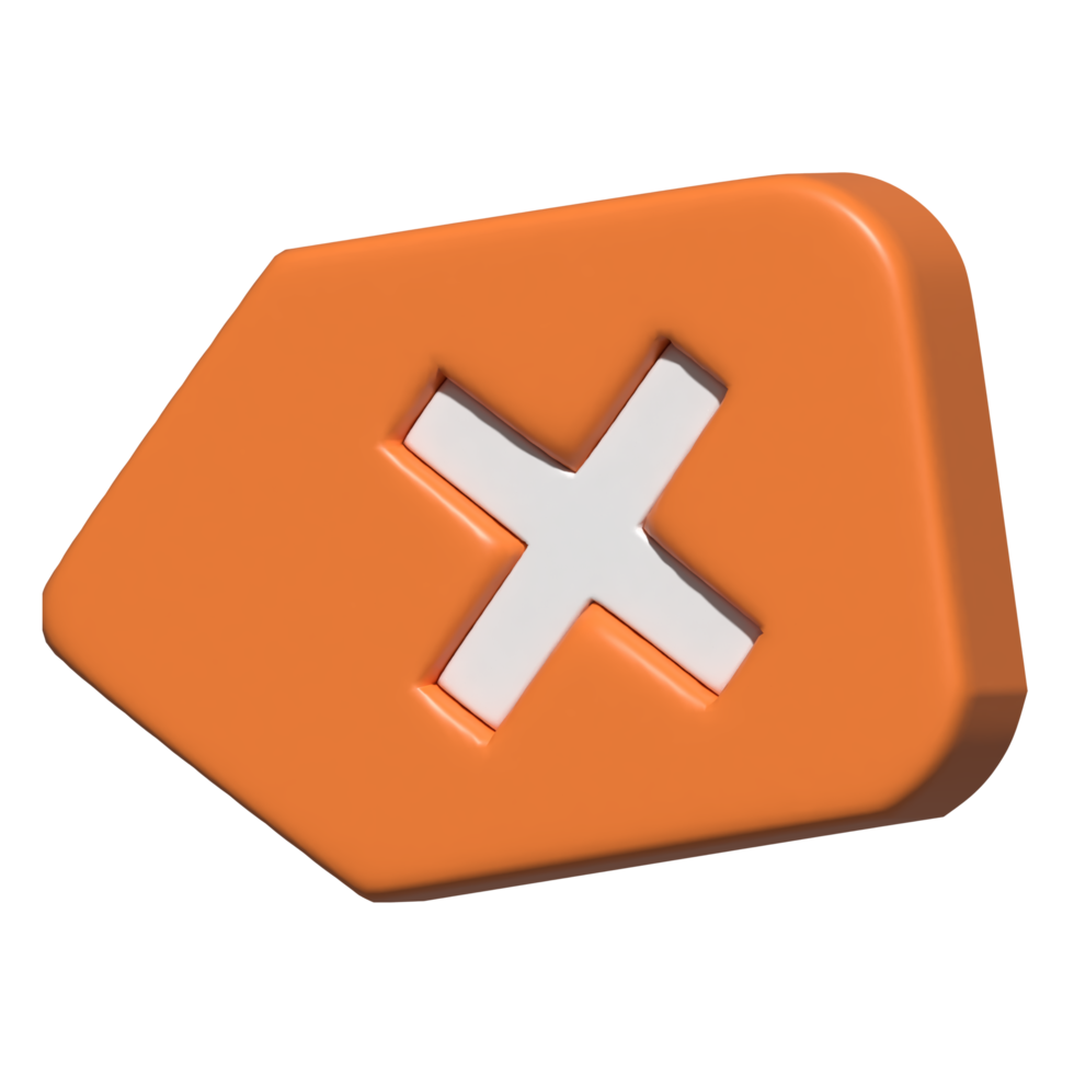 3d icon of delete key png