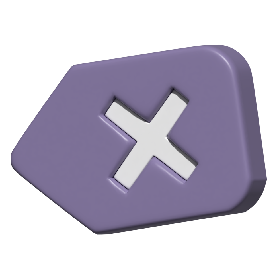 3d icon of delete key png