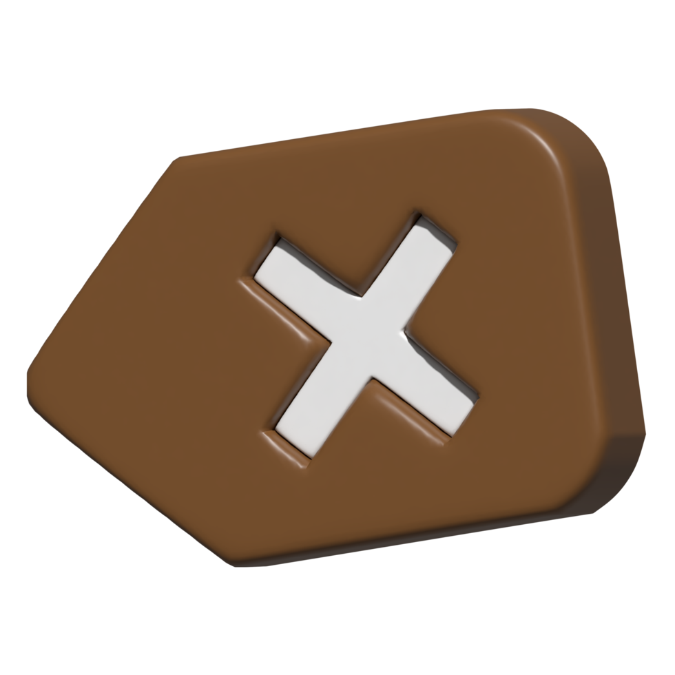 3d icon of delete key png