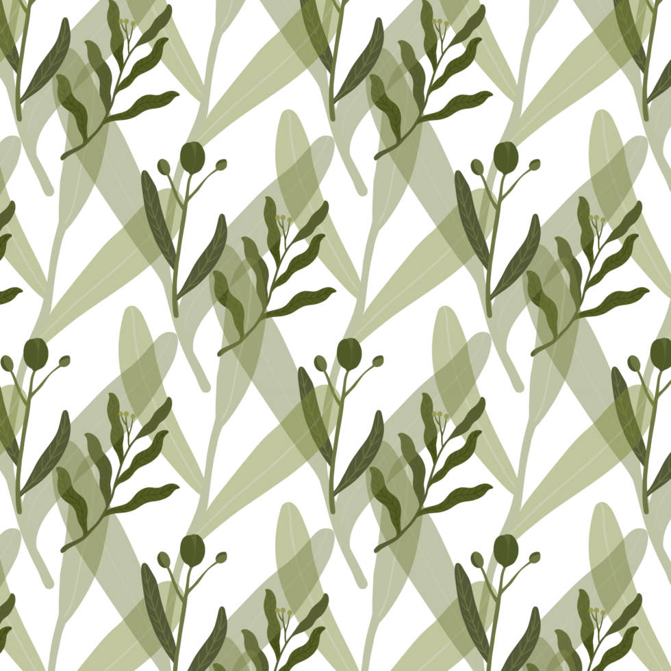 Background with leaves on branches. png