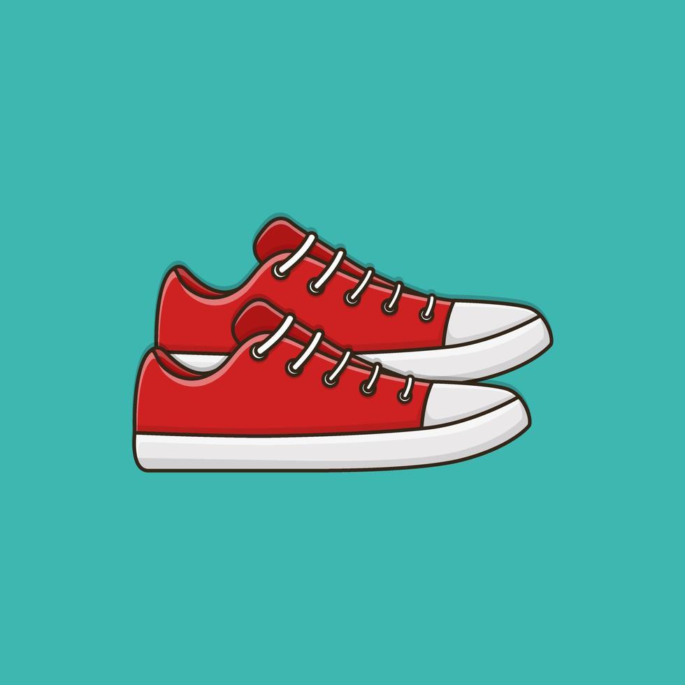 Cartoon Casual Footwear Design vector