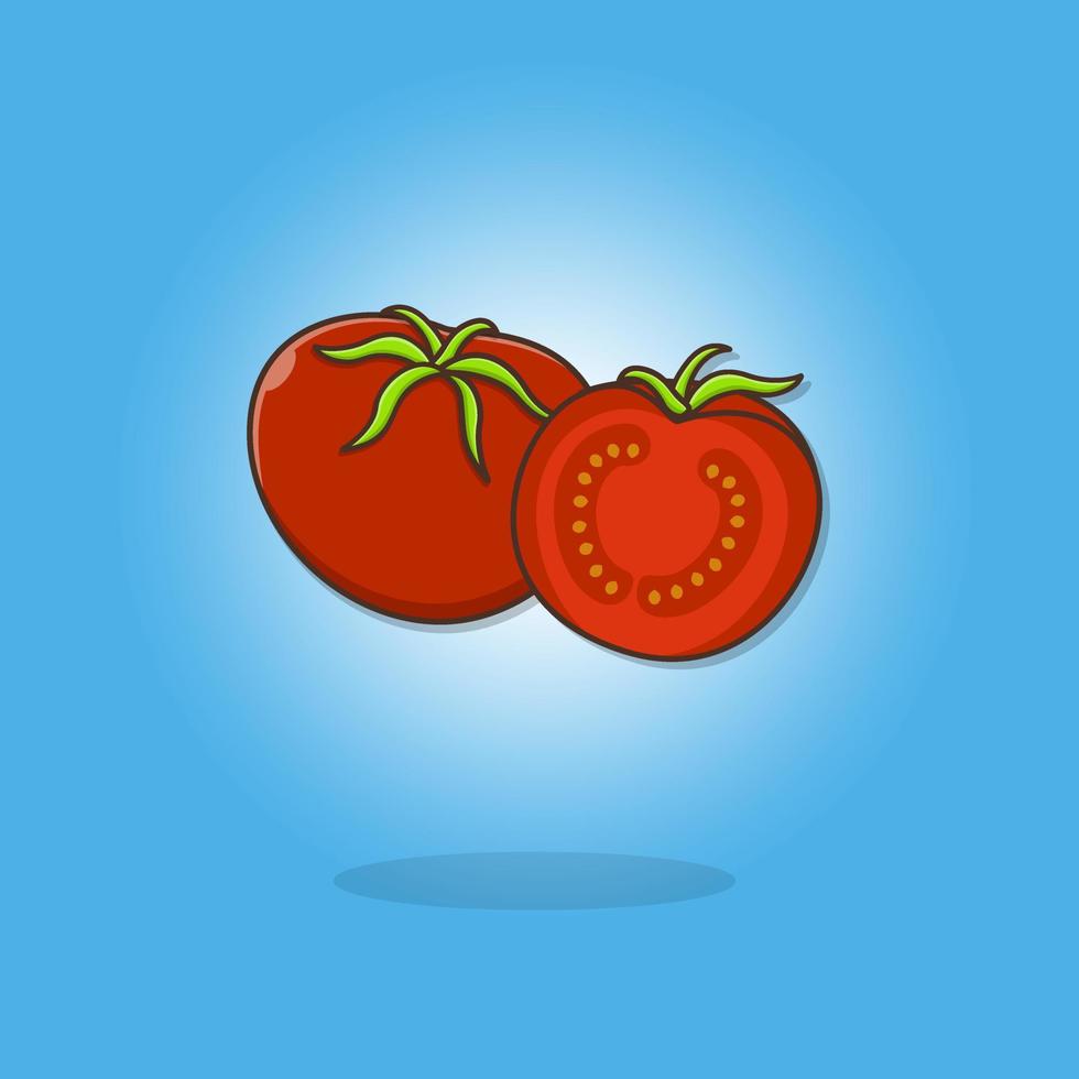 Tomato Slice Icon Vector Design