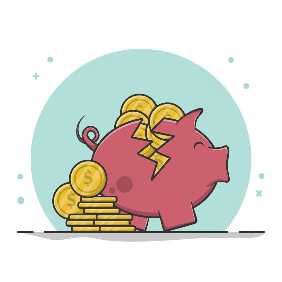 Piggy Bank Money Icon Design vector