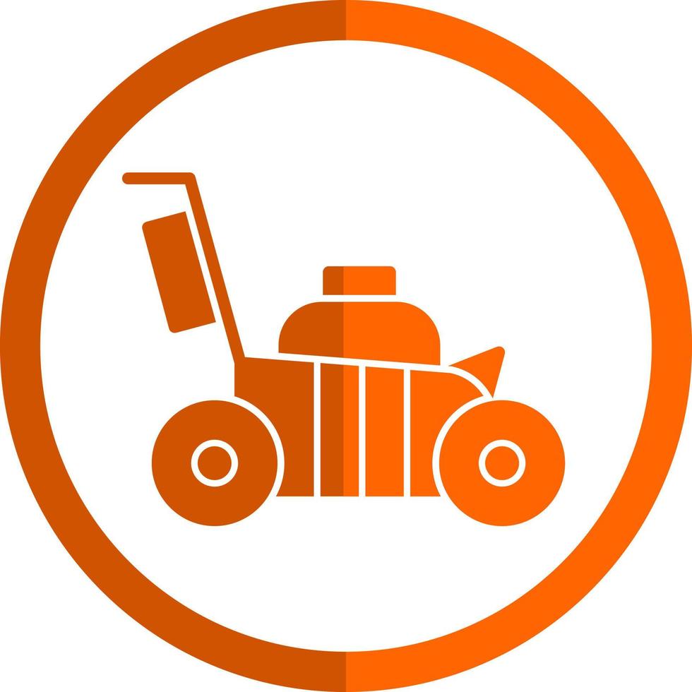 Lawn Mower Vector Icon Design