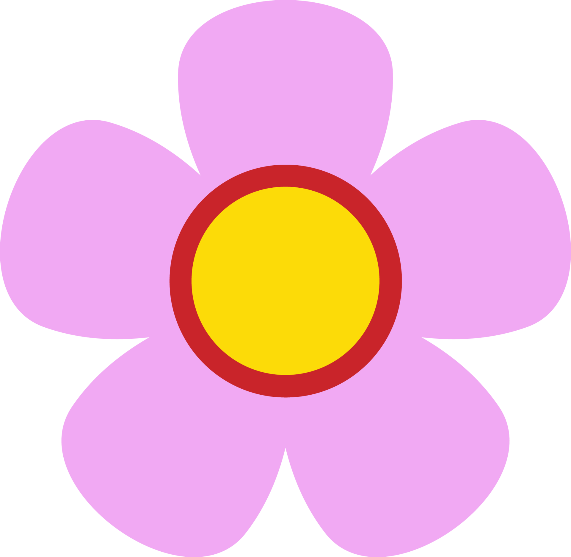 Flower with Pink Petals and a Yellow Center 20033416 PNG