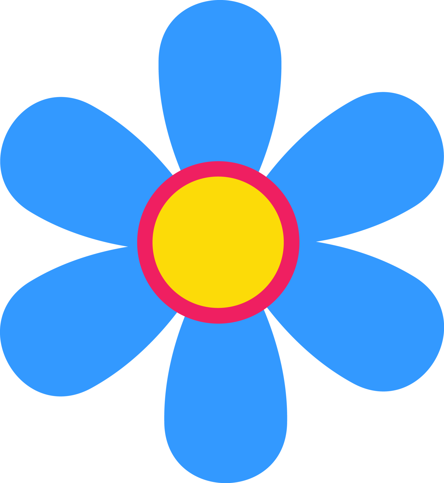 Free Flower with Blue Petals and a Yellow Center 20033425 PNG with ...