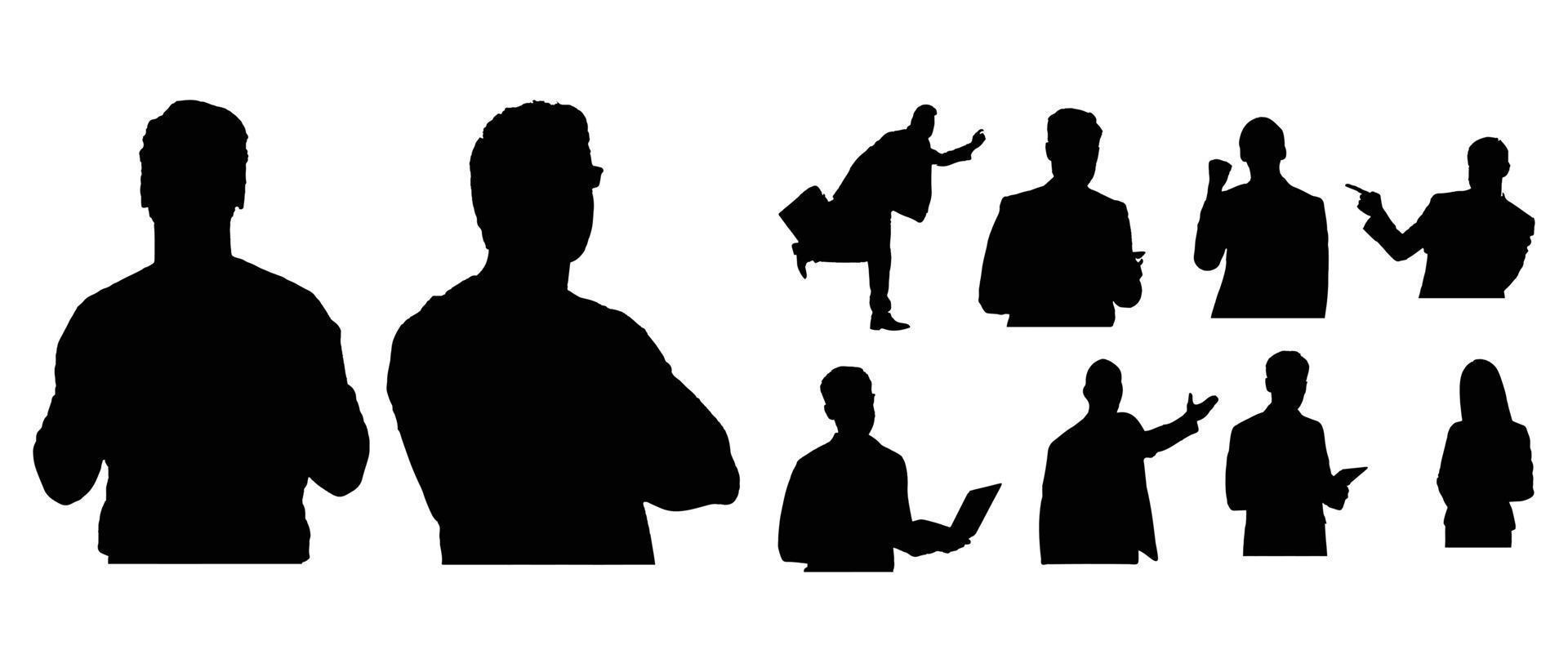 silhouettes business man  people vector