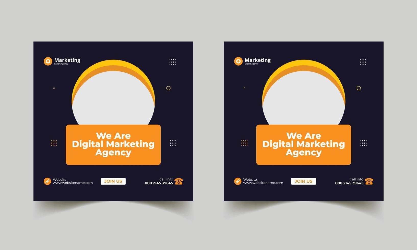 digital business social media post web banner template vector