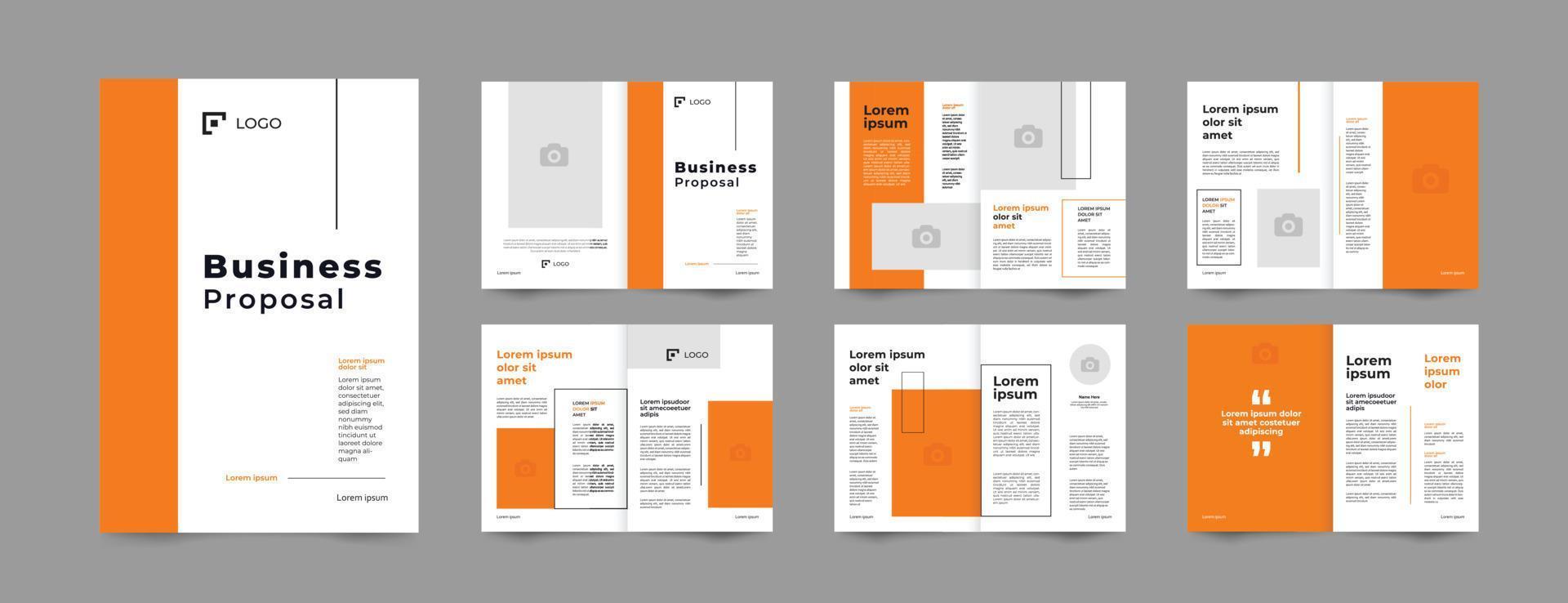negocio propuesta portafolio folleto diseño modelo vector