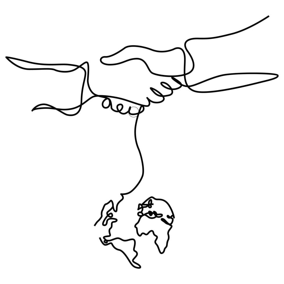 Abstract handshake line art 20033871 Vector Art at Vecteezy