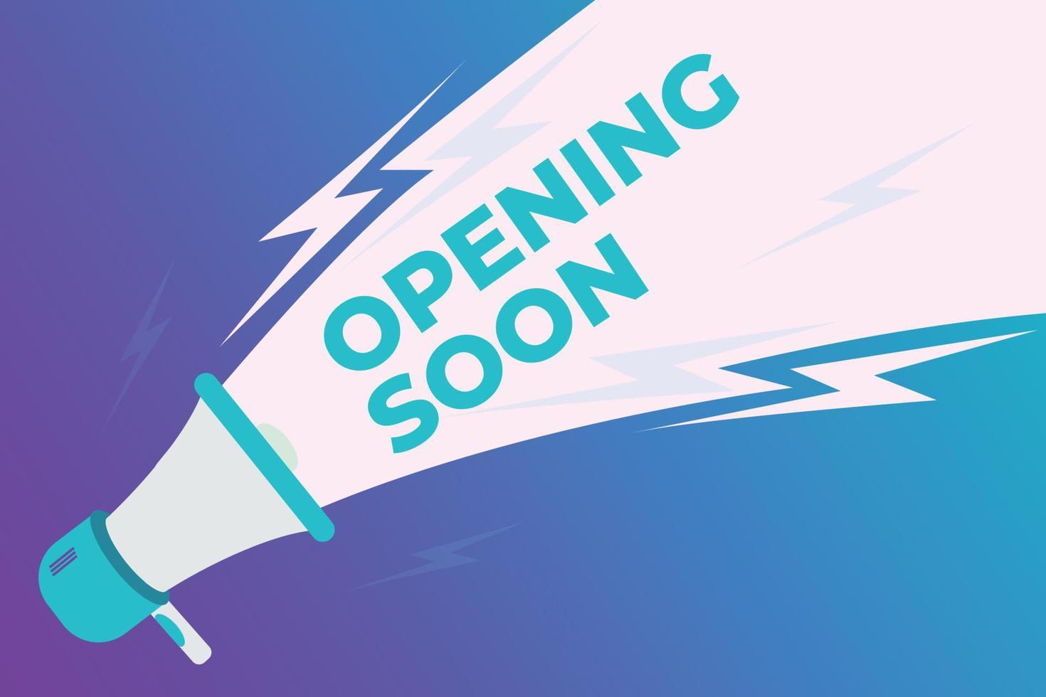 Opening soon announcement promotion design vector