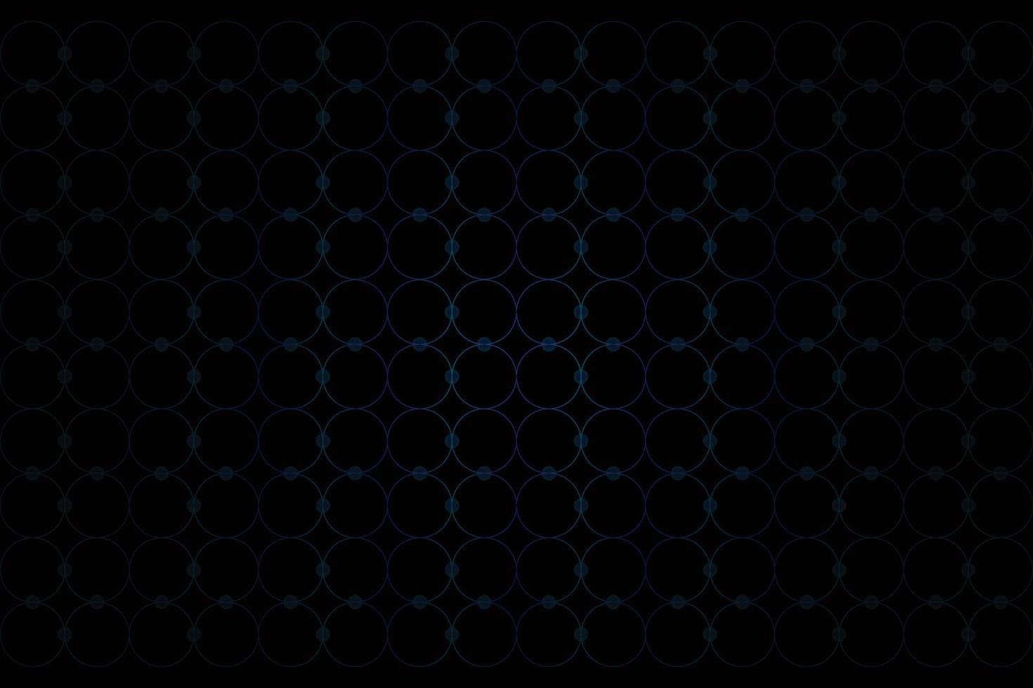 Circle pattern background design with soft lighting into black color. vector