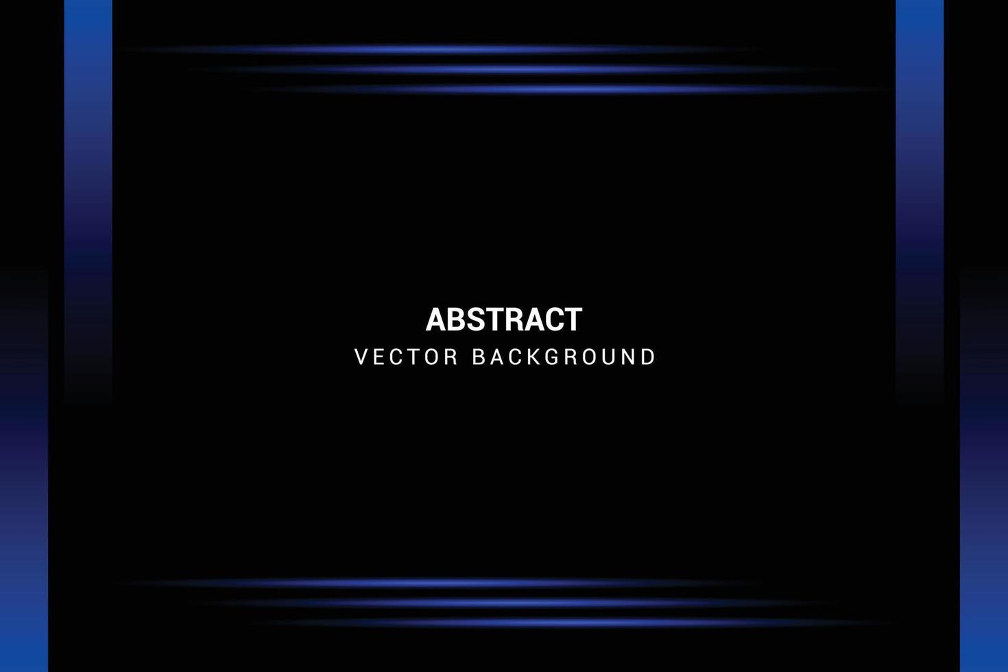 Abstract blue light effect with Black Background Template vector