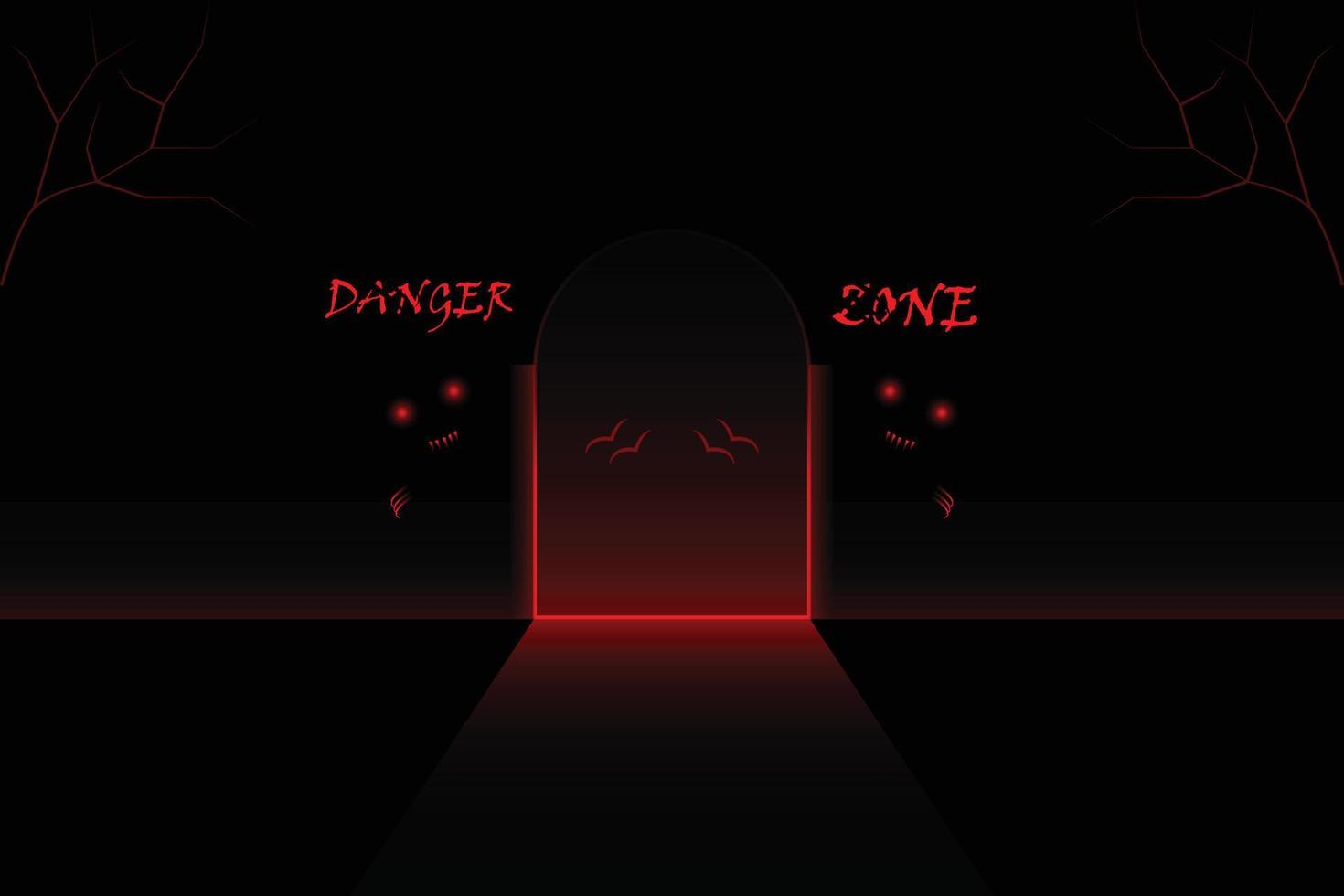 Horror Vector Background Template Design.