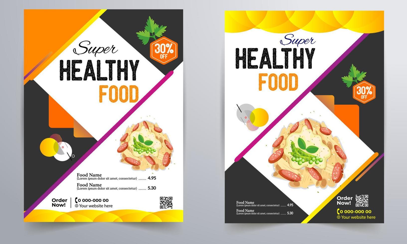 Restaurant Delicious food Flyer Design, Todays Menu Chinese Meal Cover, burger  fast food brochure, Hot Food Vector template,