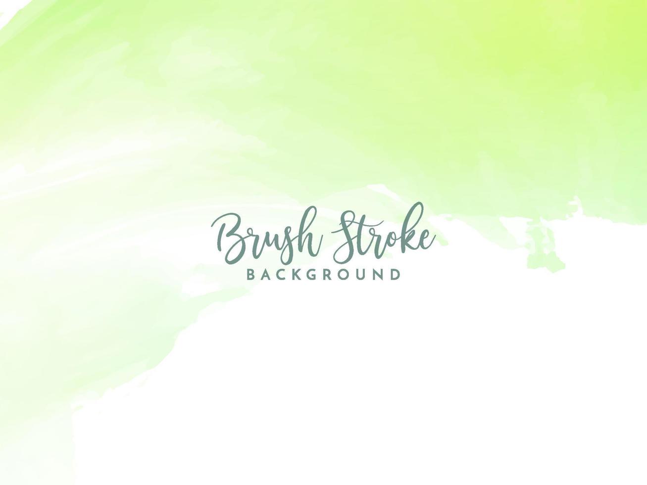 Abstract soft green watercolor brush stroke texture background vector