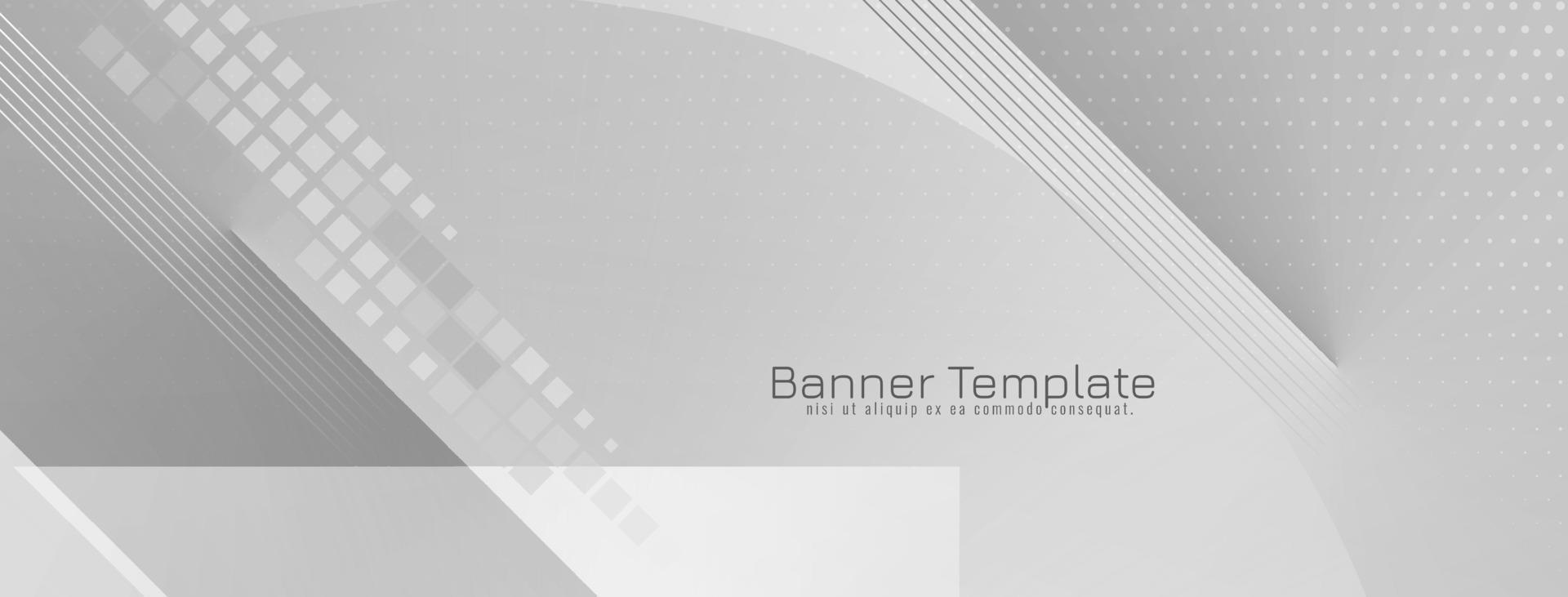 Modern elegant gray color geometric business banner design vector