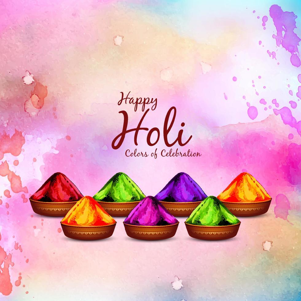 Happy Holi indian religious festival background design vector